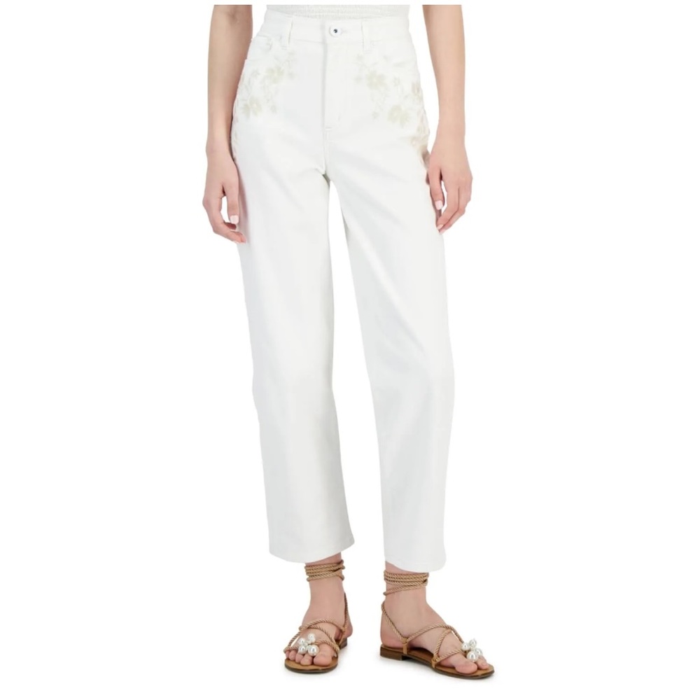New! Inc International Concepts Jeans Embroidered High Rise Straight Leg‎ 14/32